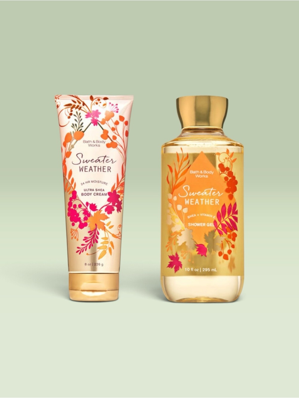 Bath and Body Works SWEATER WEATHER Ultra Shea Body Cream and Shower Gel